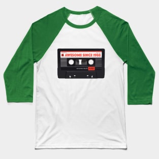 Classic Cassette Tape Mixtape - Awesome Since 1988 Birthday Gift Baseball T-Shirt